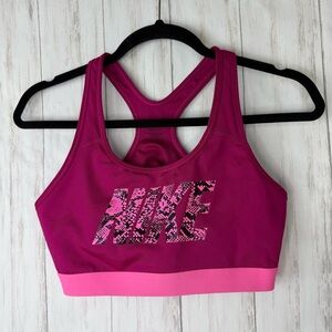 Nike Pink Racerback Sports Bra Large